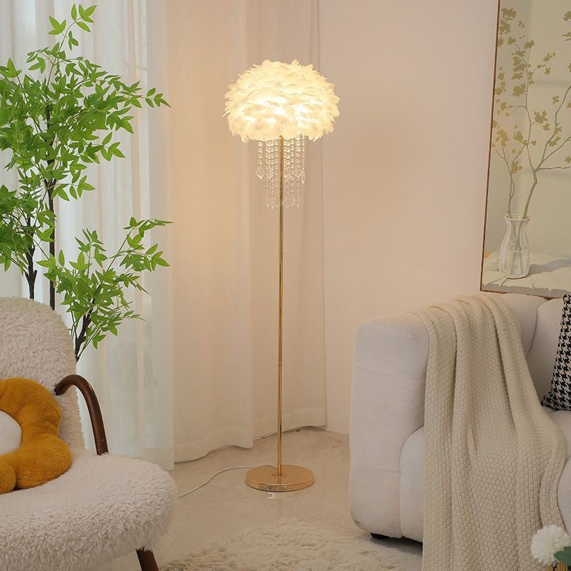 Contemporary Nordic Iron Feather Floor Lamp