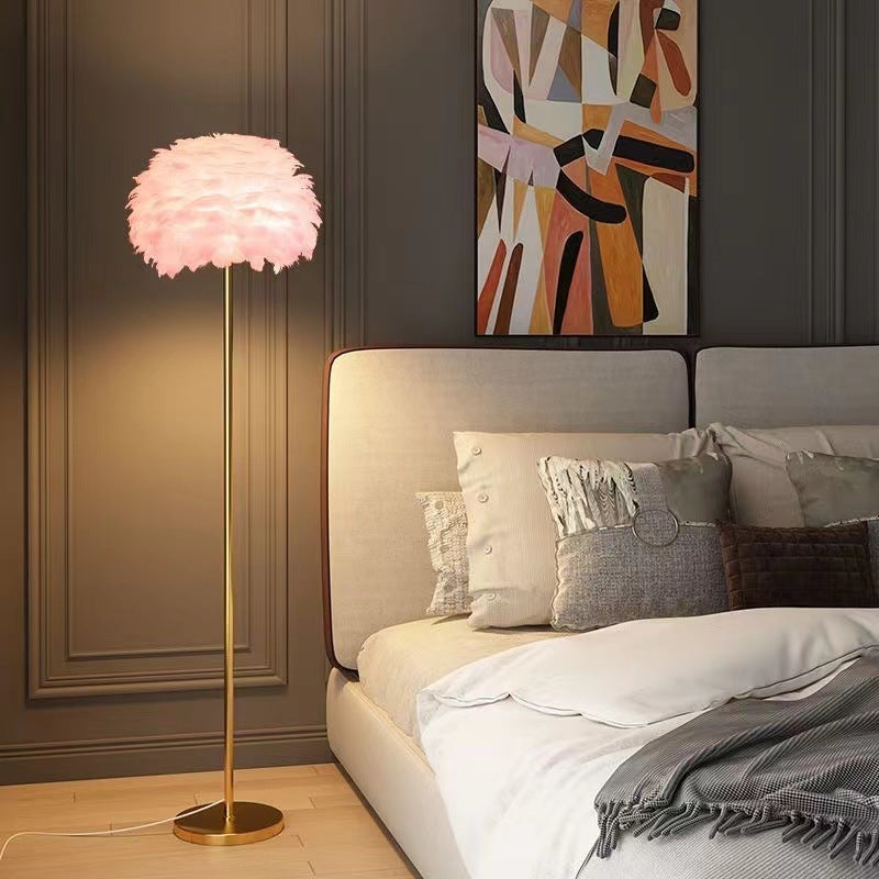 Contemporary Nordic Iron Feather Floor Lamp