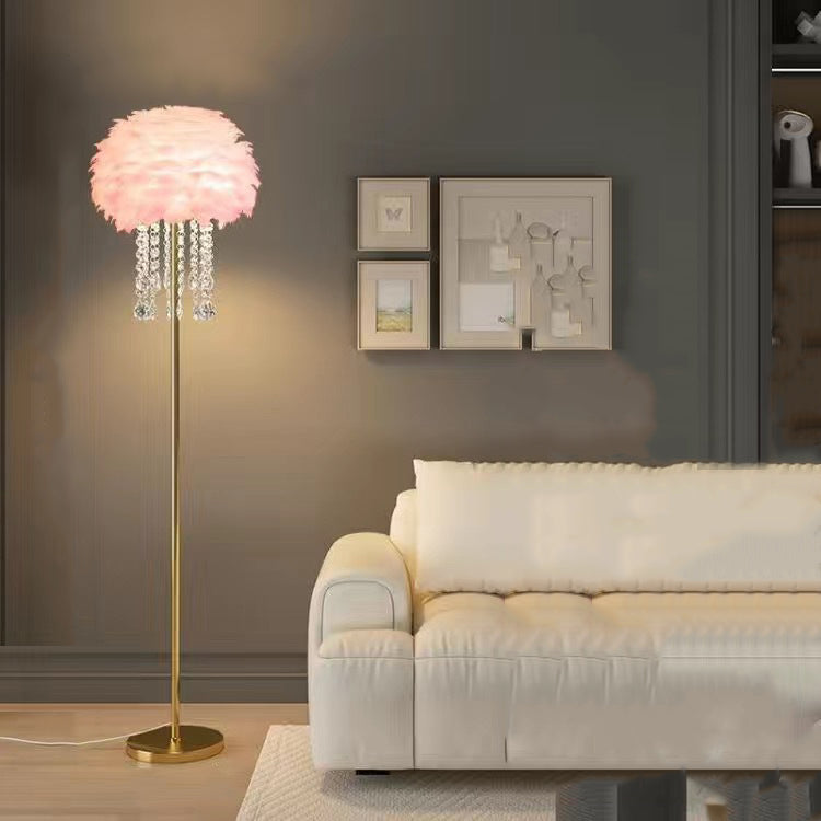 Contemporary Nordic Iron Feather Floor Lamp