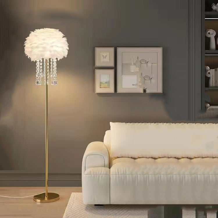 Contemporary Nordic Iron Feather Floor Lamp