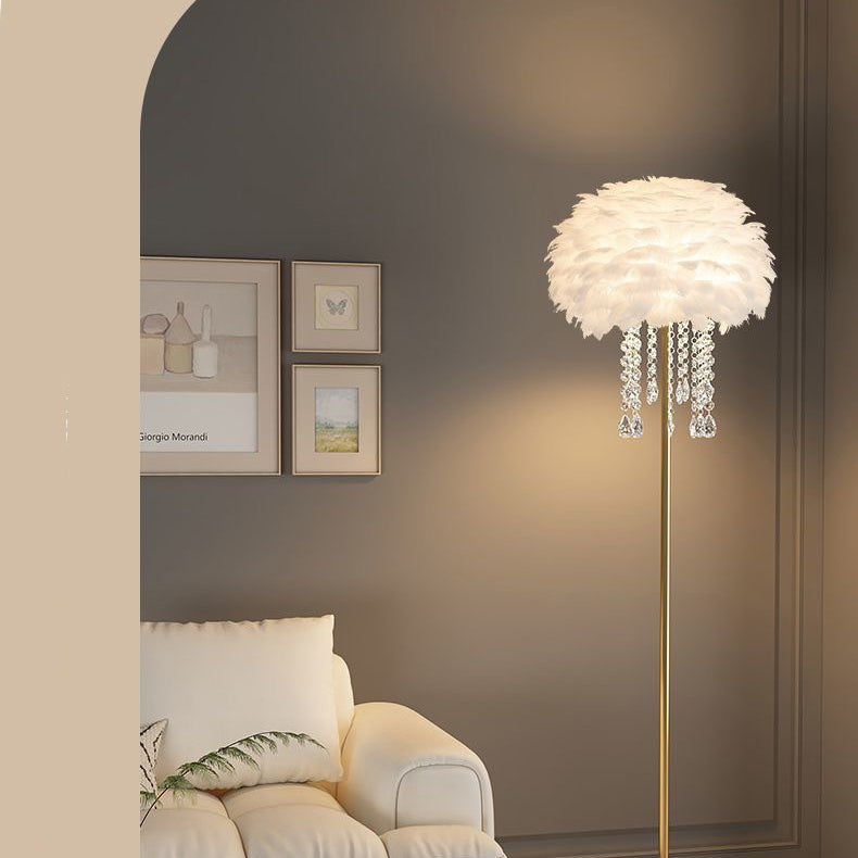 Contemporary Nordic Iron Feather Floor Lamp
