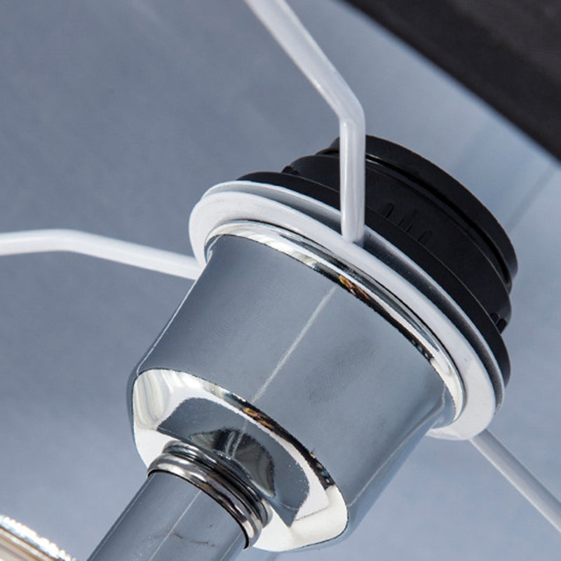 Glass Fabric Crystal Cylinder Table Lamp