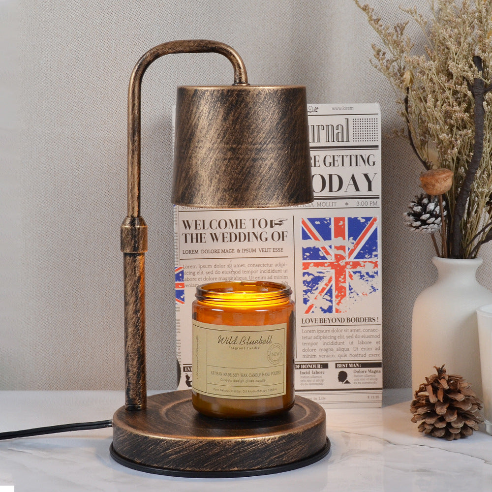 Iron Liftable Cylinder Melting Table Lamp