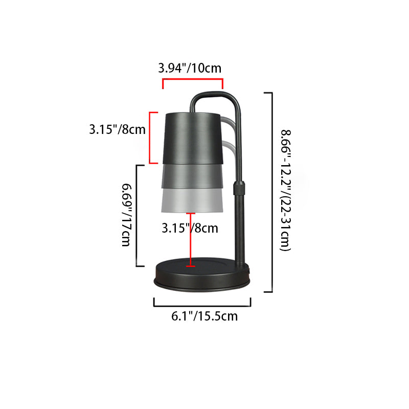 Iron Liftable Cylinder Melting Table Lamp