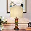 Ceramic Metal Fabric Column Table Lamp