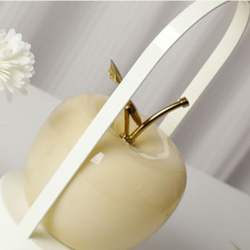 Rechargeable Iron Glass Apple Table Lamp
