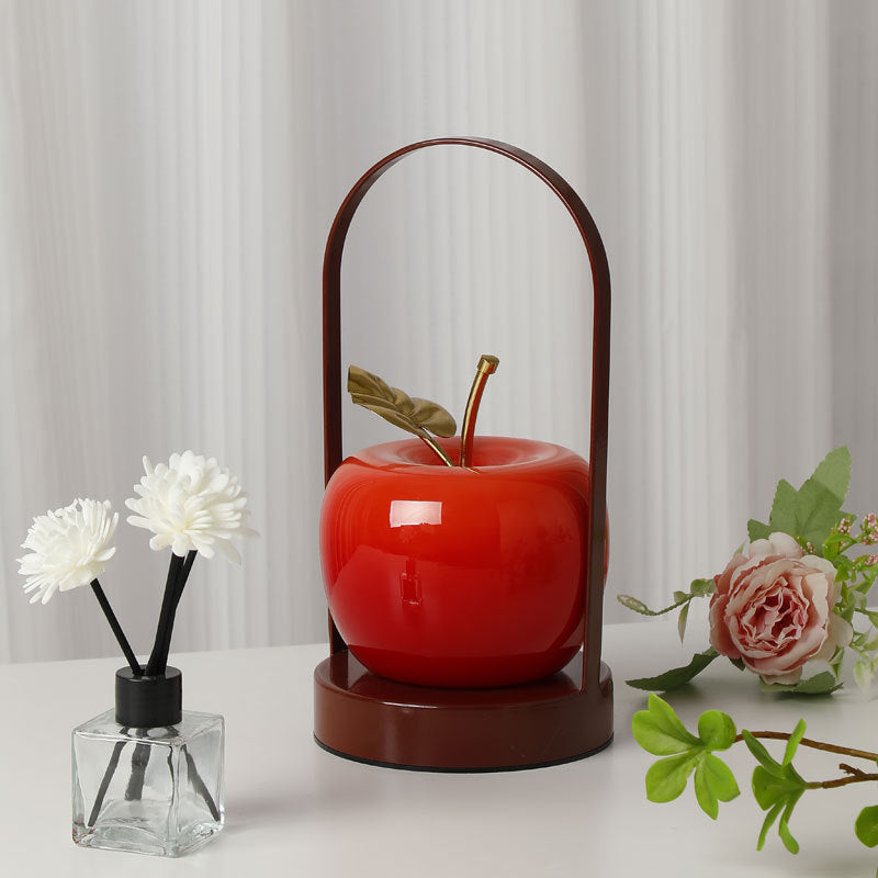 Rechargeable Iron Glass Apple Table Lamp