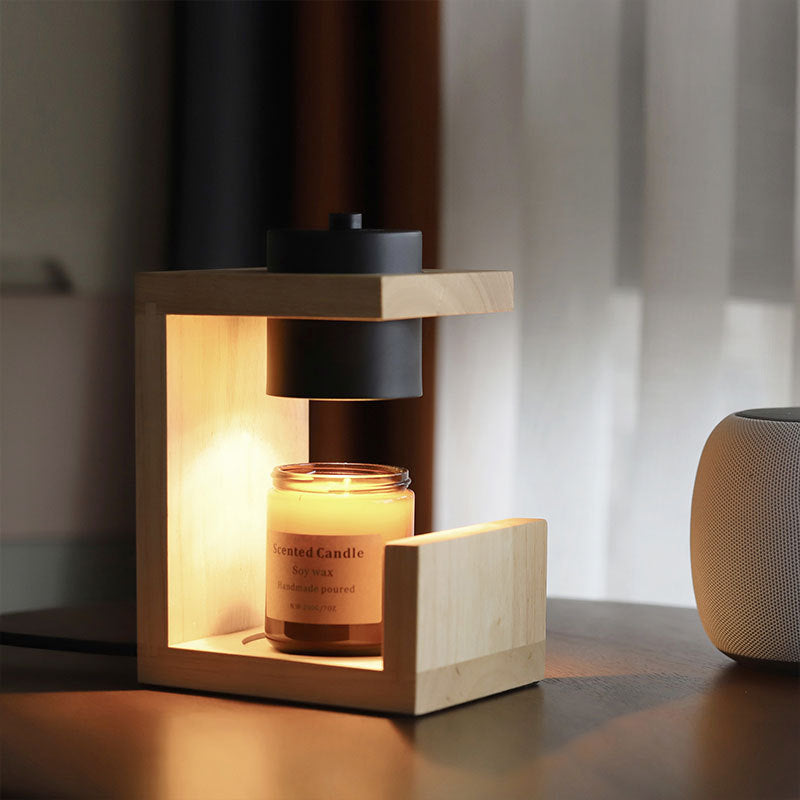 Farmhouse Metal Rubber Geometric Table Lamp