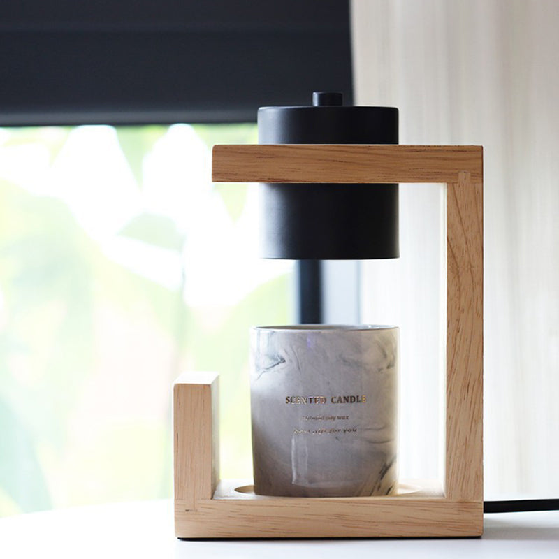 Farmhouse Metal Rubber Geometric Table Lamp