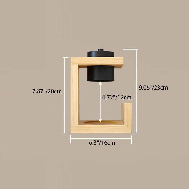 Farmhouse Metal Rubber Geometric Table Lamp