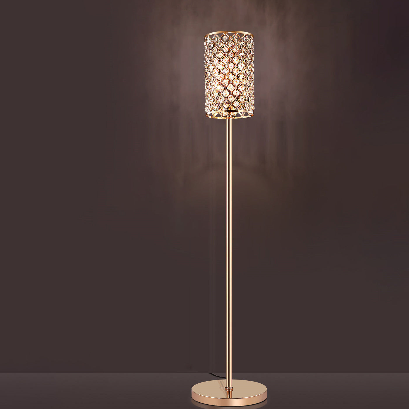 Modern Luxury Iron Crystal Floor Lamp