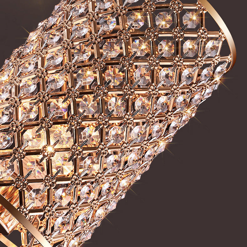 Modern Luxury Iron Crystal Floor Lamp
