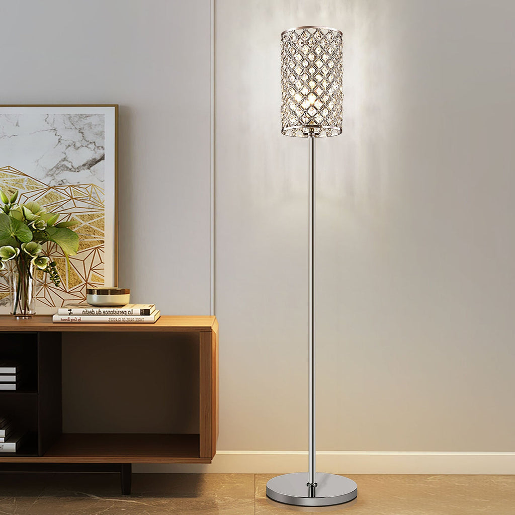 Modern Luxury Iron Crystal Floor Lamp