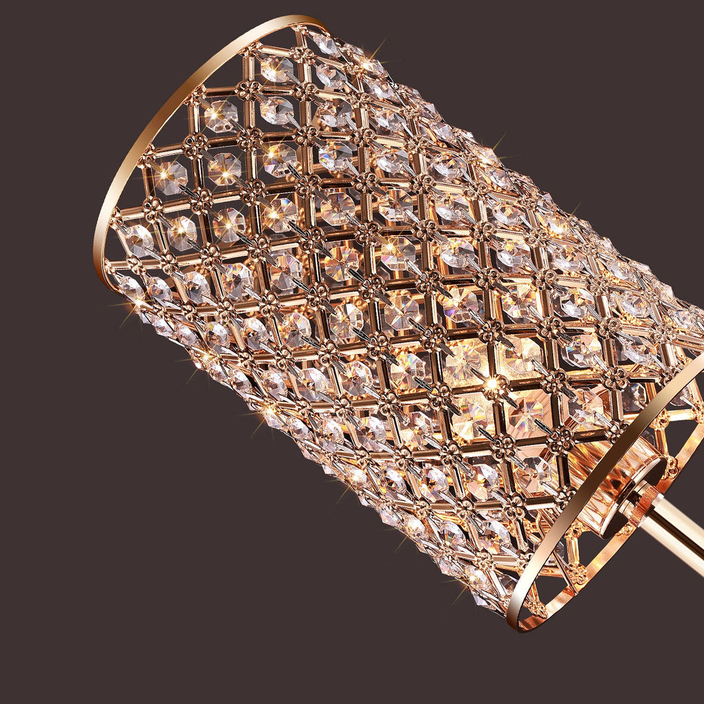 Modern Luxury Iron Crystal Floor Lamp