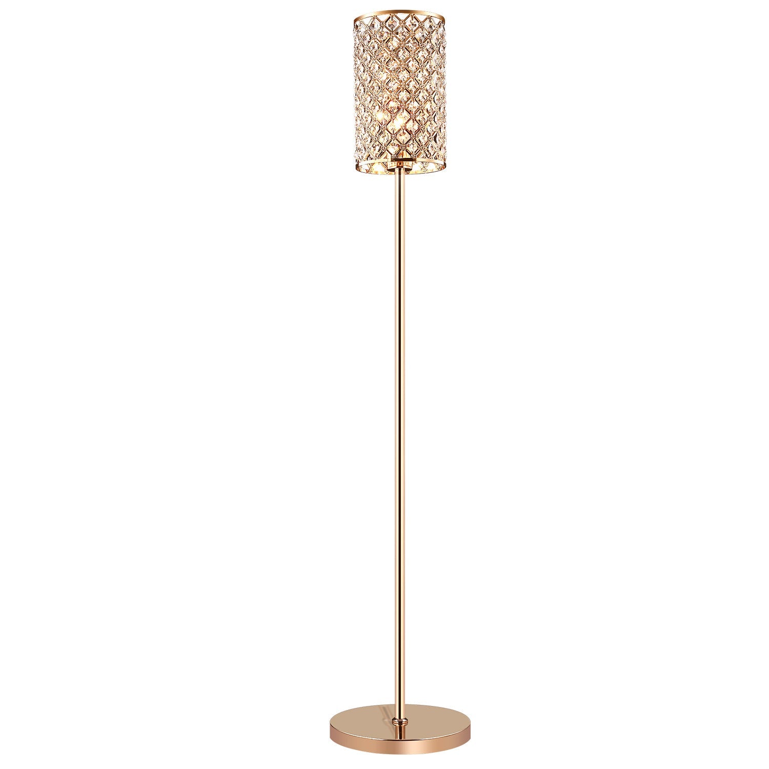 Modern Luxury Iron Crystal Floor Lamp