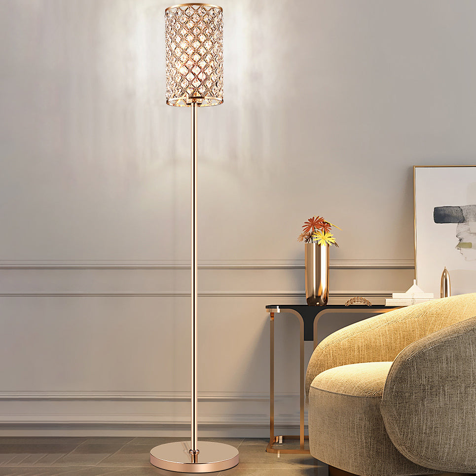 Modern Luxury Iron Crystal Floor Lamp