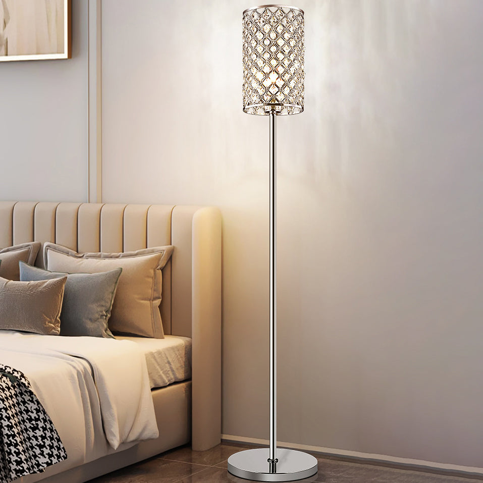 Modern Luxury Iron Crystal Floor Lamp