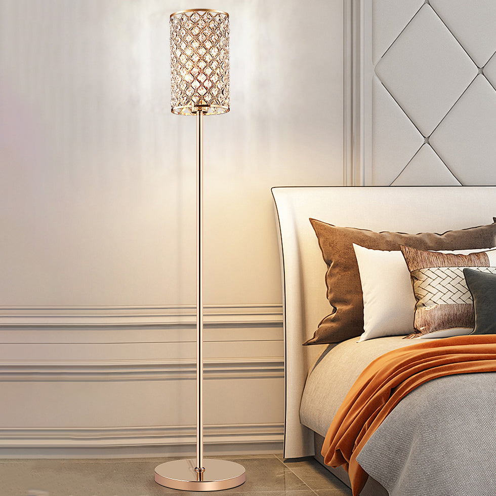 Modern Luxury Iron Crystal Floor Lamp