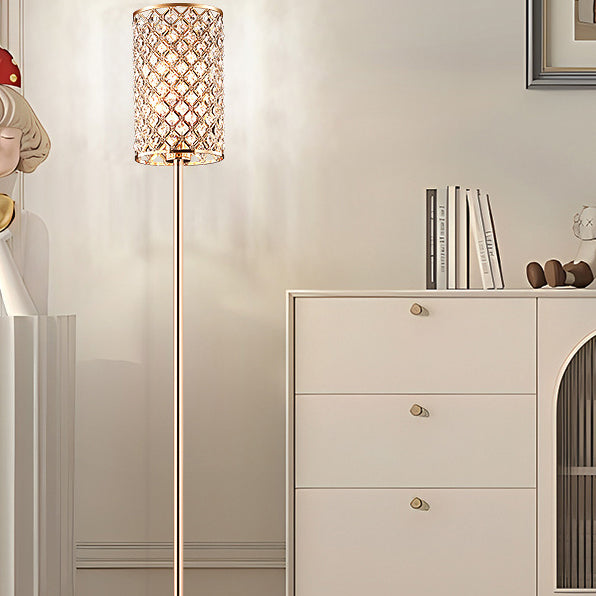 Modern Luxury Iron Crystal Floor Lamp