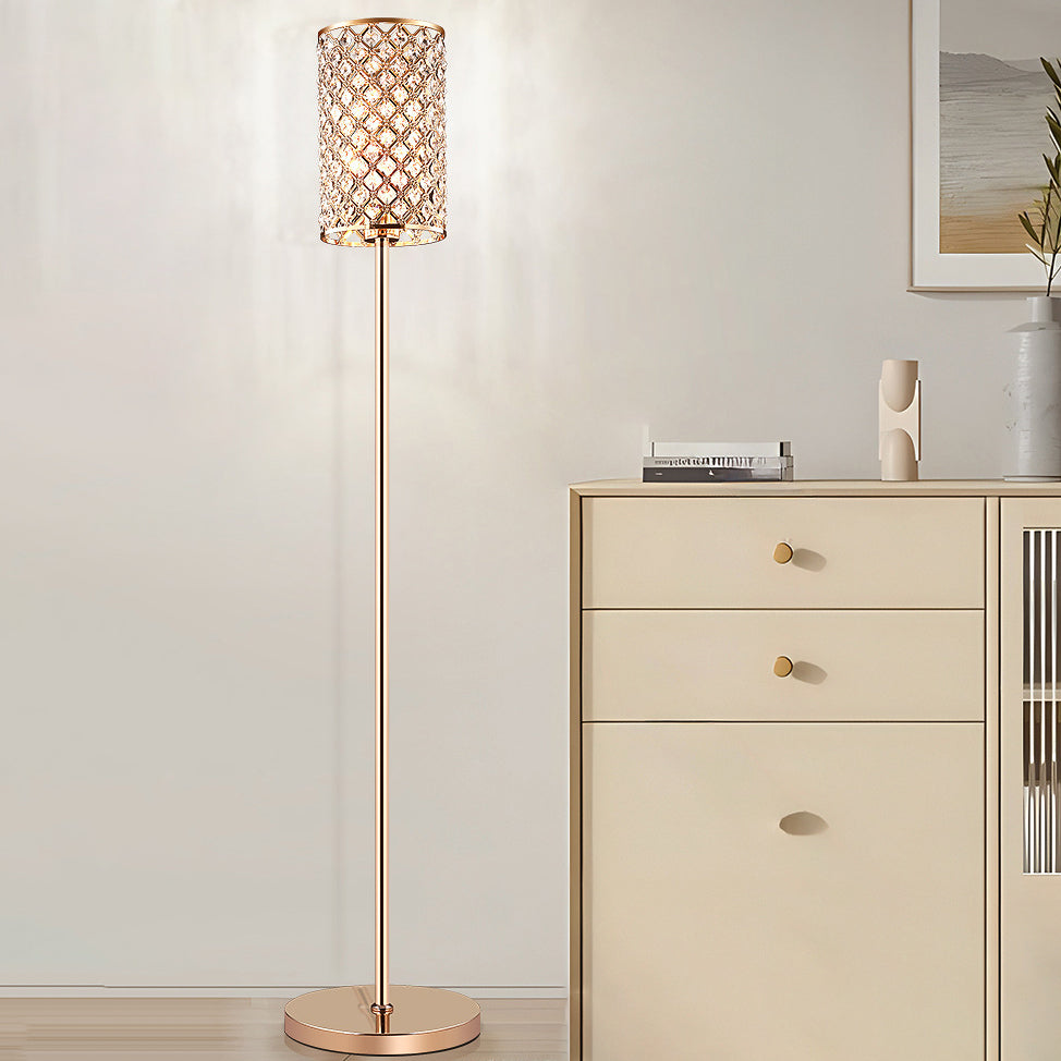Modern Luxury Iron Crystal Floor Lamp