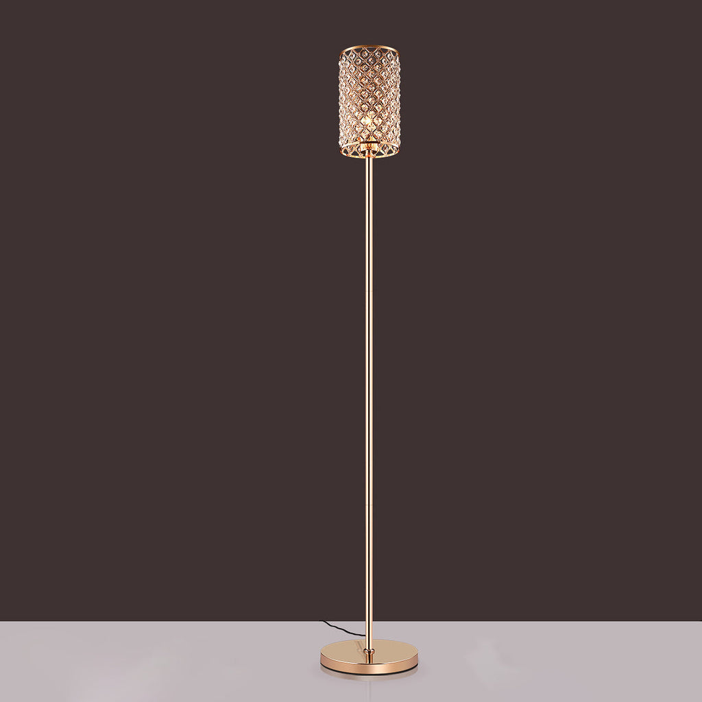 Modern Luxury Iron Crystal Floor Lamp