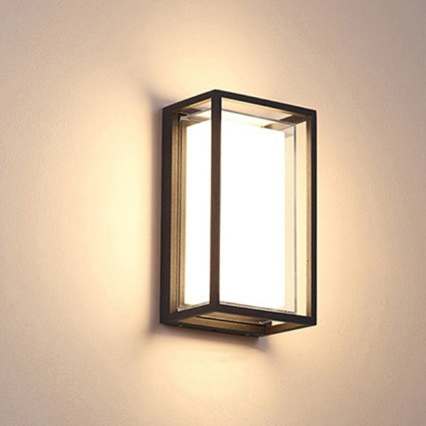 Aluminum PC Rectangular Patio Outdoor Light