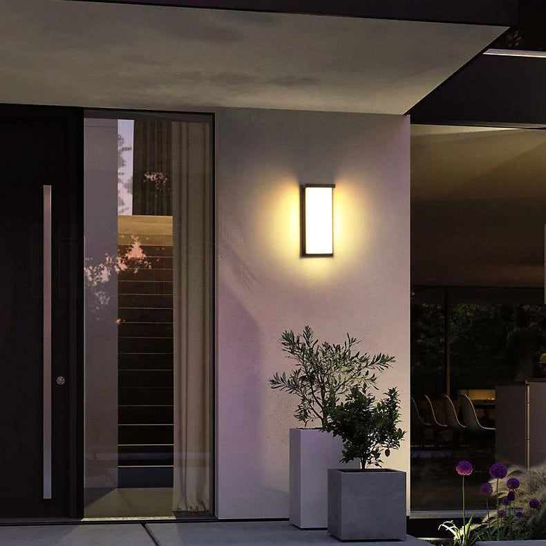 Aluminum PC Rectangular Patio Outdoor Light