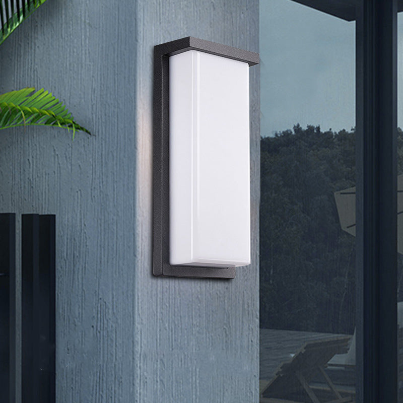 Aluminum PC Rectangular Patio Outdoor Light
