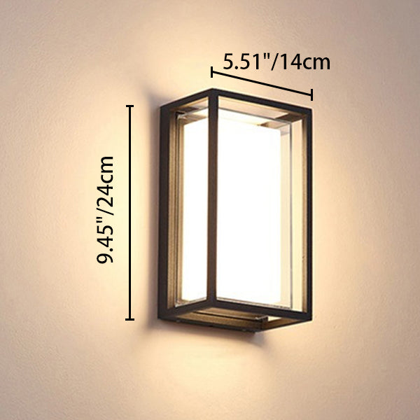 Aluminum PC Rectangular Patio Outdoor Light