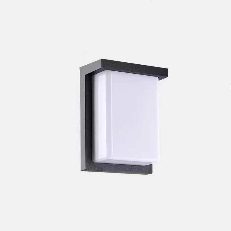 Aluminum PC Rectangular Patio Outdoor Light
