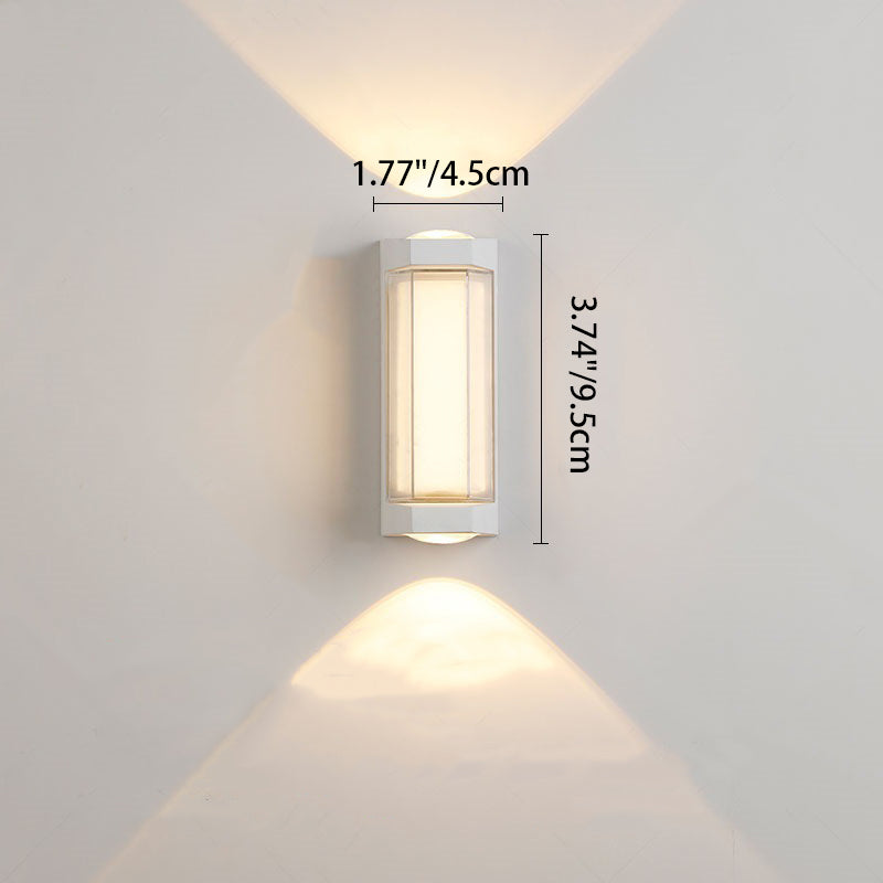 Aluminum Acrylic Rectangular Cylinder Outdoor Light