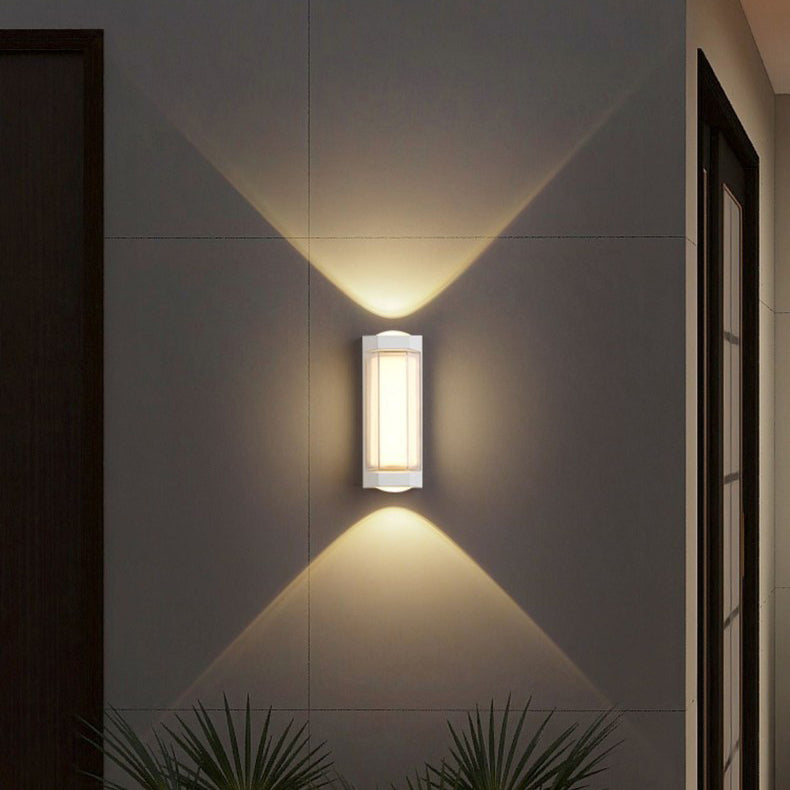 Aluminum Acrylic Rectangular Cylinder Outdoor Light