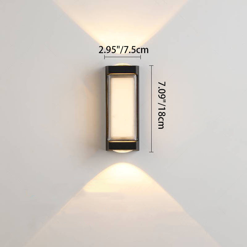 Aluminum Acrylic Rectangular Cylinder Outdoor Light