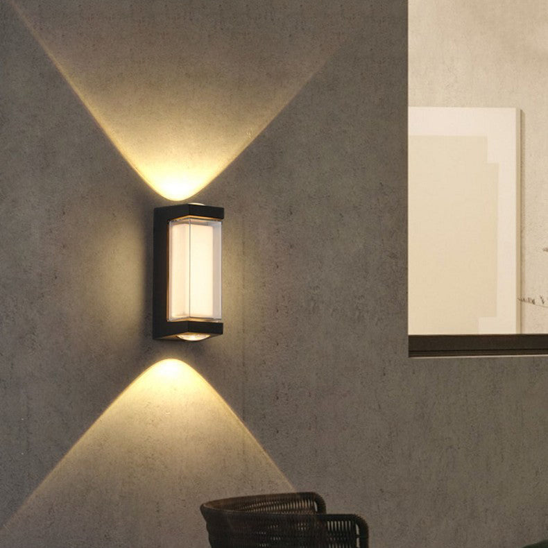 Aluminum Acrylic Rectangular Cylinder Outdoor Light