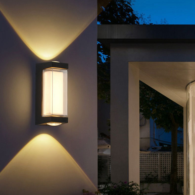 Aluminum Acrylic Rectangular Cylinder Outdoor Light