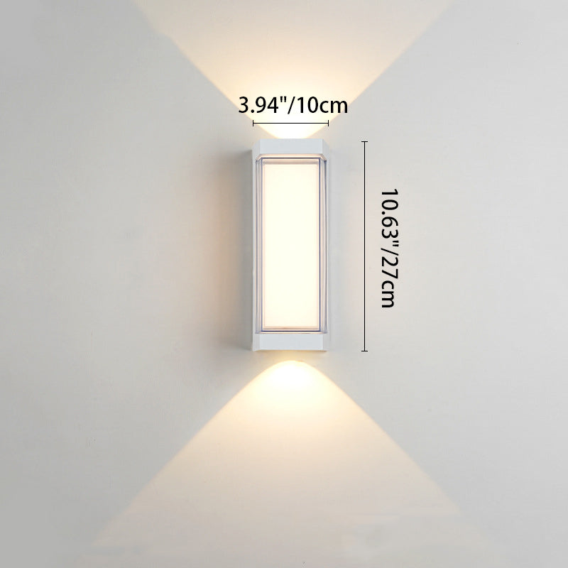 Aluminum Acrylic Rectangular Cylinder Outdoor Light