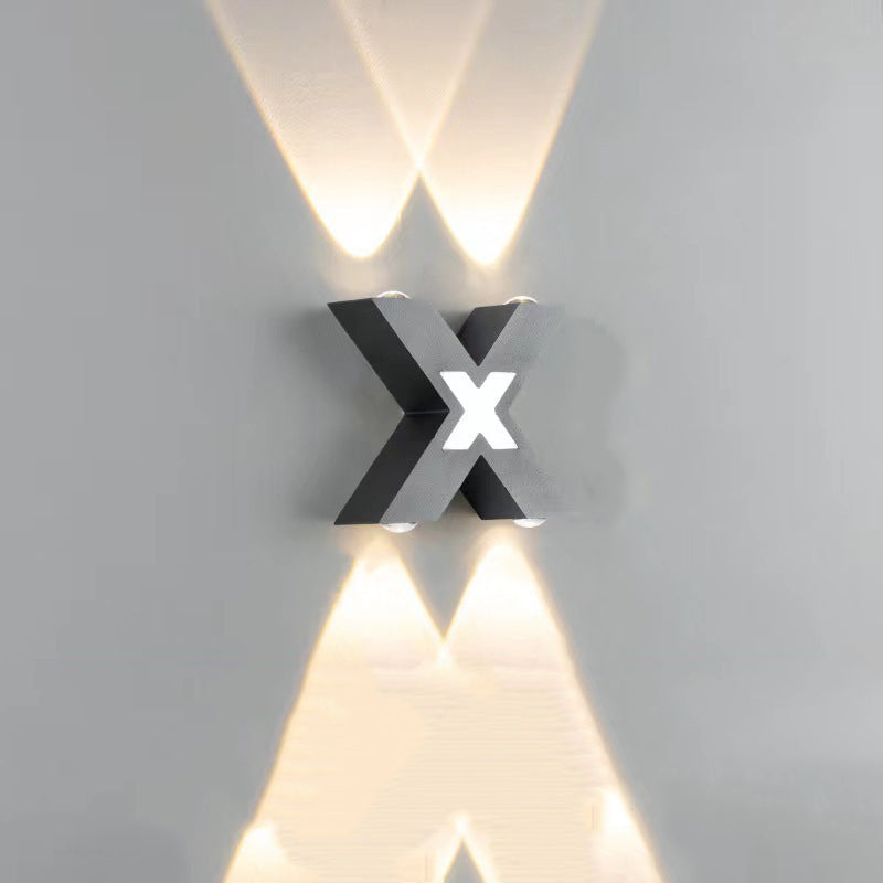 Aluminum Letter Geometrical Patio Outdoor Light