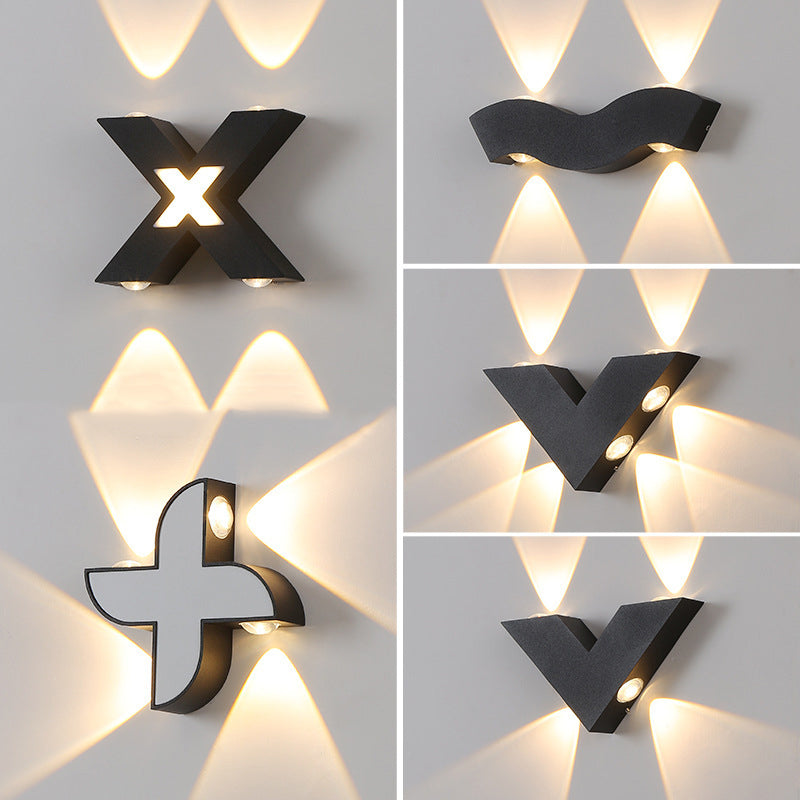 Aluminum Letter Geometrical Patio Outdoor Light