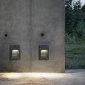 Aluminum Rectangular Striped Recessed Wall Lamp