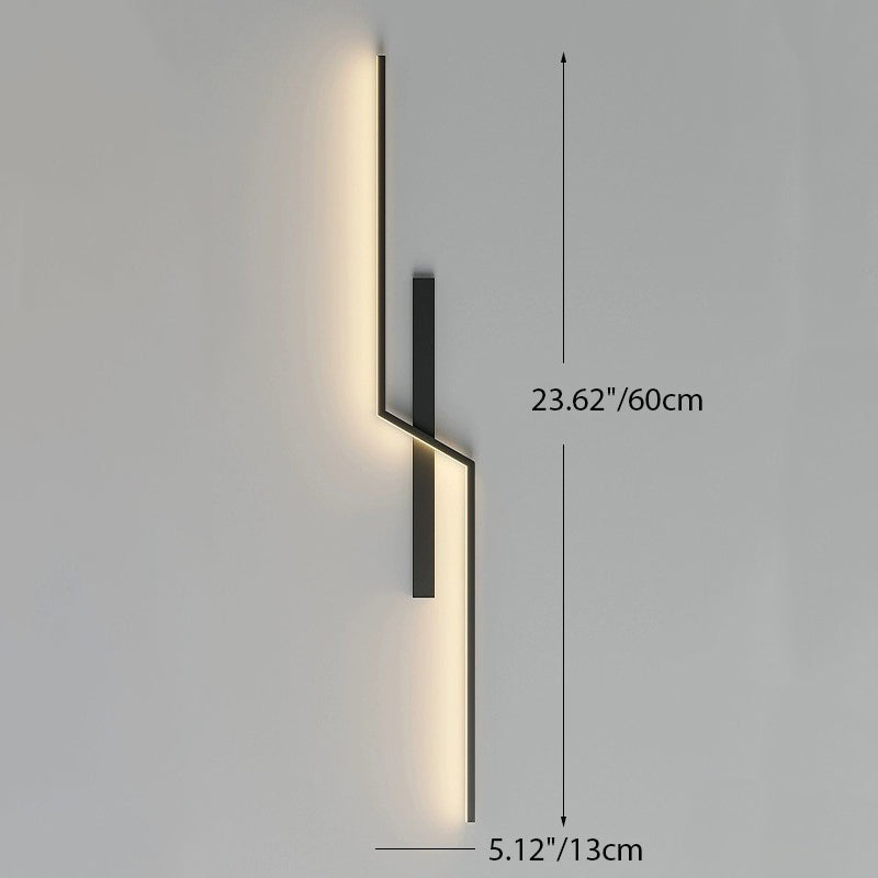 Aluminum Silica Linear Strip Wall Lamp