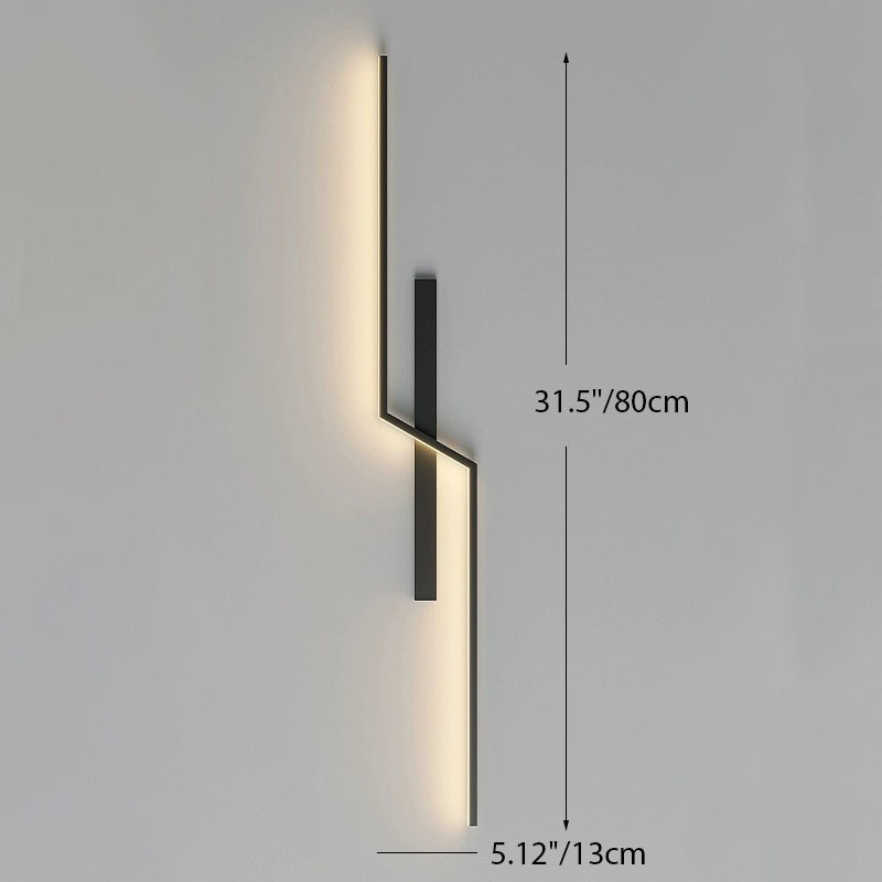 Aluminum Silica Linear Strip Wall Lamp