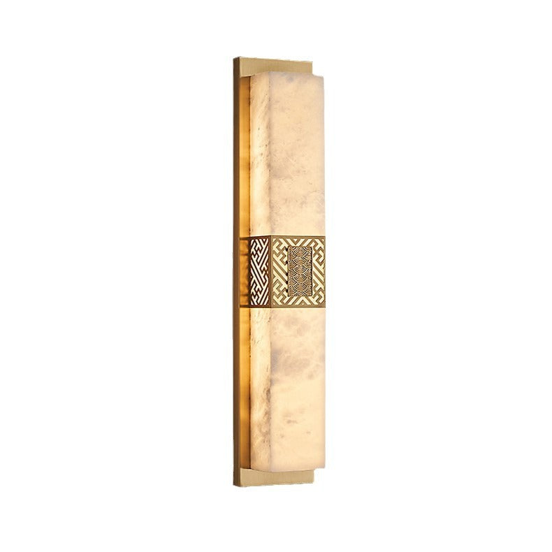 Marble Copper Rectangular Ripple Wall Lamp