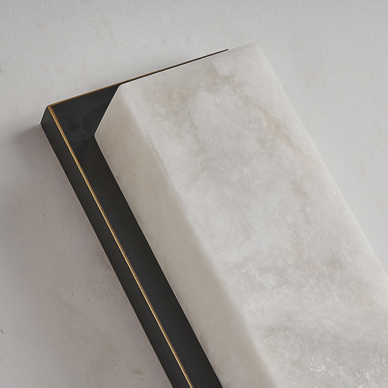 Marble Copper Rectangular Ripple Wall Lamp