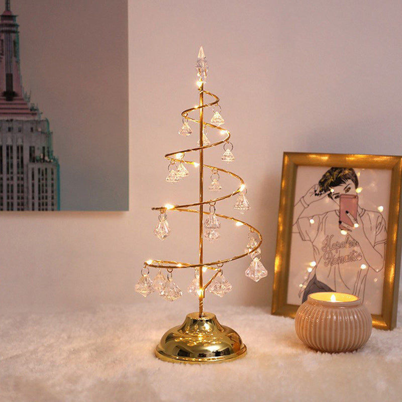 Copper Iron Acrylic Plastic Table Lamp