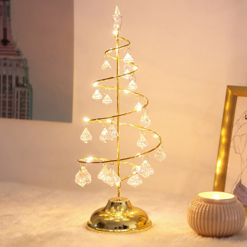 Copper Iron Acrylic Plastic Table Lamp