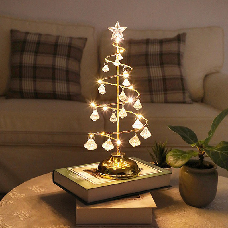 Copper Iron Acrylic Plastic Table Lamp