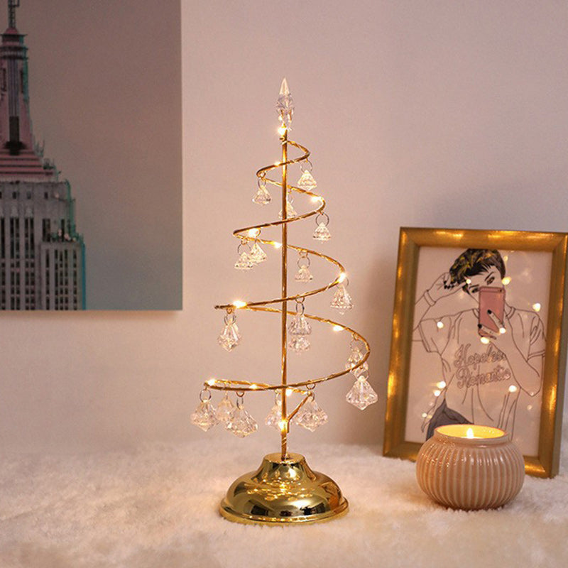 Copper Iron Acrylic Plastic Table Lamp