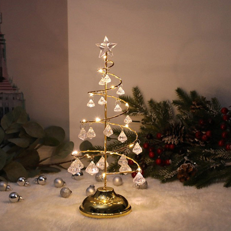 Copper Iron Acrylic Plastic Table Lamp