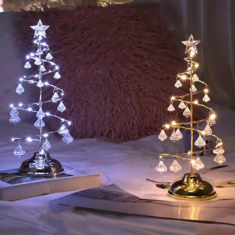 Copper Iron Acrylic Plastic Table Lamp