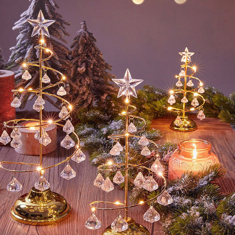 Copper Iron Acrylic Plastic Table Lamp